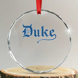 Duke Gothic Throwback Crystal Glass Ornament Game Day for Sports Fan TS11 Transparent Glass 3'' Circle Print Your Wear