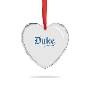 Duke Gothic Throwback Heart Crystal Glass Ornament Game Day for Sports Fan TS11 Print Your Wear