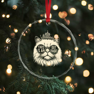 Dungeon Cat This Is An Outrage Crystal Glass Ornament Funny Princess Kitten TS11 Print Your Wear