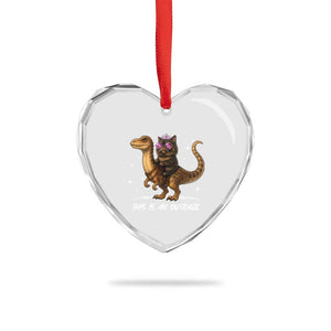 Dungeon Cat This Is An Outrage Heart Crystal Glass Ornament Funny Princess Kitten Dinosaur TS11 Print Your Wear