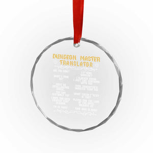 Dungeon Master Translator RPG Humor Crystal Glass Ornament Sarcastic Tabletop Roleplay Game Masters and Players TS02 Print Your Wear