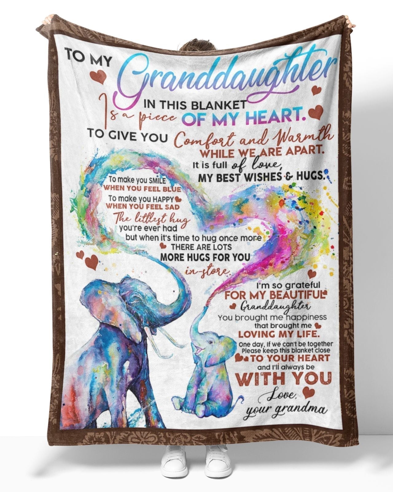 Personalized New Born Gift Elephant Heart In This Blanket Is A Piece Christmas Premium Blanket CTM Custom - Printyourwear