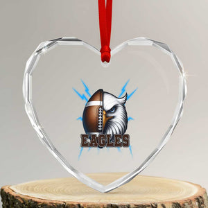 EF Power PFE Game Day Sports Fan Gift Heart Crystal Glass Ornament TS12 Transparent Glass 3'' Heart Print Your Wear