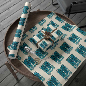 Eagle Girls Wrapping Paper Roll Midnight Green Coquette Bow Retro Vintage TS02 Beige Print Your Wear