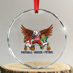 Eagle Jaguar Beaver 2026 Football Crystal Glass Ornament Supporters Gift Idea TS12 Transparent Glass 3'' Circle Print Your Wear