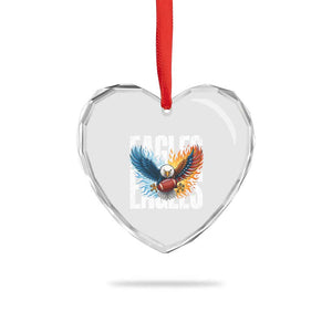Eagles Football Heart Crystal Glass Ornament Patriotic Eagle American Flag Gift TS12 Print Your Wear