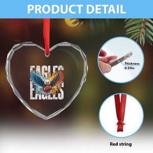 EF Lover Patriotic Eagle American Flag Gift Heart Crystal Glass Ornament TS12 Print Your Wear