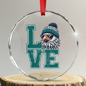 Eagles Inspirational Crystal Glass Ornament LOVE Cool Eagle Lover Vintage TS02 Transparent Glass 3'' Circle Print Your Wear