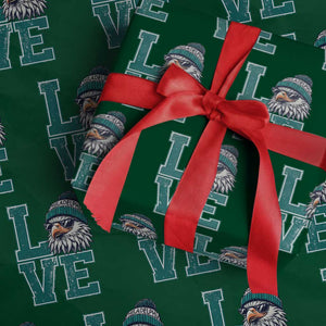 Eagles Inspirational Wrapping Paper Roll LOVE Cool Eagle Lover Vintage TS02 Green Print Your Wear