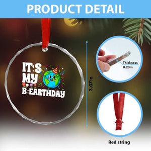 Earth Day Birthday Crystal Glass Ornament April 22 Nature Lover Eco Birthday Party Gift TS14 Print Your Wear