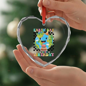 Earth Day Birthday Heart Crystal Glass Ornament Its My Birthday April 22 TS10 Print Your Wear