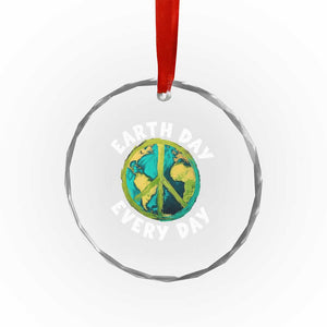 Earth Day Everyday Crystal Glass Ornament Peace Sign Nature Lover TS14 Print Your Wear