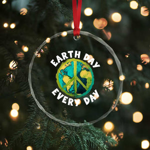 Earth Day Everyday Crystal Glass Ornament Peace Sign Nature Lover TS14 Print Your Wear