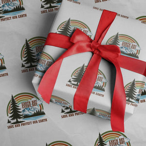 Earth Day Everyday Wrapping Paper Roll Save The Planet Nature Lover Gift TS12 White Print Your Wear