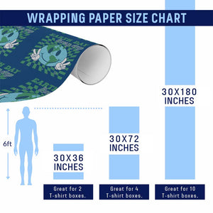 Earth Day Everyday Wrapping Paper Roll Smile Face Hippie Planet Anniversary TS02 Print Your Wear