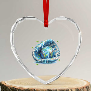 Earth Day Heart Crystal Glass Ornament Funny Baseball Ice Cream Drip Glove Eco Friendly TS14 Transparent Glass 3'' Heart Print Your Wear