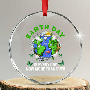Earth Day Is Every Day Crystal Glass Ornament Now More Than Ever TS02 Transparent Glass 3'' Circle Print Your Wear