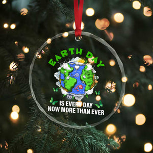 Earth Day Is Every Day Crystal Glass Ornament Now More Than Ever TS02 Print Your Wear