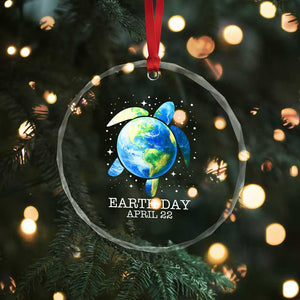 Earth Day Sea Turtle Crystal Glass Ornament Restore Earth Save The Planet TS02 Print Your Wear