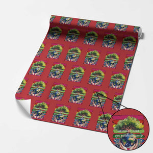 Earth Day Wrapping Paper Roll And I Think To Myself What A Wonderful World Rainbow TS02 Red Print Your Wear