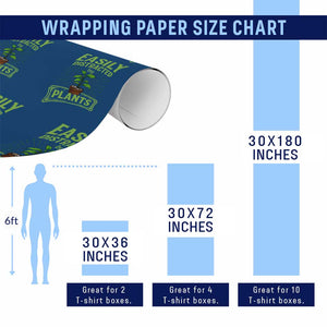 Easily Distracted By Plants Wrapping Paper Roll Funny Gardening Lover Gift TS12 Print Your Wear