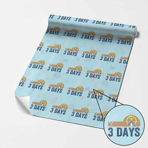 Easter A Lot Can Happen in 3 Days Wrapping Paper Roll Retro Religious Easter Christian TS10 Light Blue Print Your Wear