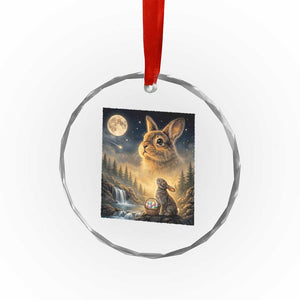 Easter Bunny Howling to the Moon Vintage Crystal Glass Ornament TS14 Print Your Wear
