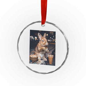 Easter Bunny Iced Coffee Crystal Glass Ornament Funny Rabbit Egg Painting TS14 Print Your Wear