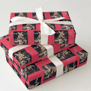 Easter Bunny Iced Coffee Wrapping Paper Roll Funny Rabbit Egg Painting TS14 Red Print Your Wear