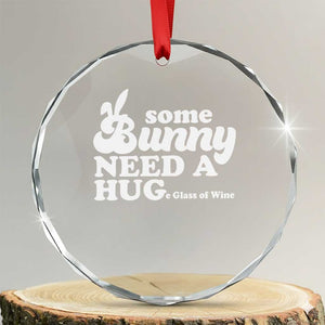 Easter Crystal Glass Ornament Funny Adult Humor Inappropriate Drinking Gift TS10 Transparent Glass 3'' Circle Print Your Wear
