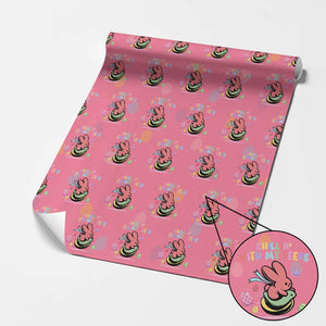 Easter Day Wrapping Paper Roll Chillin With My Peeps Bunnies TS10 Pink Print Your Wear