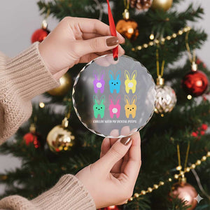 Easter Dentist Crystal Glass Ornament Chilling With My Dental Peeps Bunny TS10 Print Your Wear