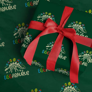 Easter Dinosaur Wrapping Paper Roll Kids Eggasaurus Easter Stegosaurus Dino Toddler Boys TS10 Green Print Your Wear