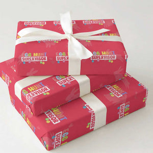 Easter Egg Hunt Supervisor Wrapping Paper Roll Funny Mom Dad TS10 Red Print Your Wear