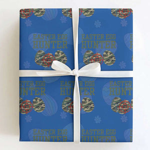 Easter Egg Hunter Wrapping Paper Roll Camo Funny Hunting TS10 Royal Blue Print Your Wear