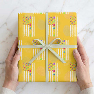 Easter Eggs American Flag Patriotic Wrapping Paper Roll Happy Easter Day TS02 Yellow Print Your Wear