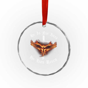 Easter Jesus Has Risen Crystal Glass Ornament Christian Religious Phoenix Resurrection Cross TS10 Print Your Wear