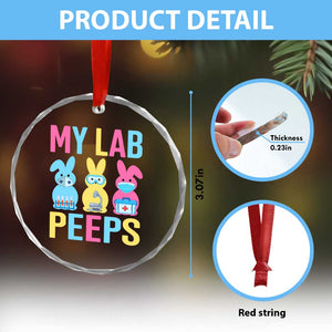 Easter Lab Tech Crystal Glass Ornament Cute Bunny My Lab Peeps TS10 Print Your Wear