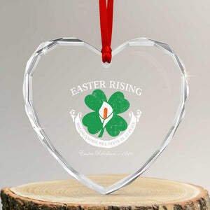 Easter Rising Heart Crystal Glass Ornament Ireland Unfree Will Never Be At Peace 1916 Irish Rebellions TS11 Transparent Glass 3'' Heart Print Your Wear