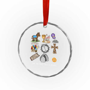 Easter Story Crystal Glass Ornament He is Risen Let Me Tell You A Story Christian TS10 Print Your Wear