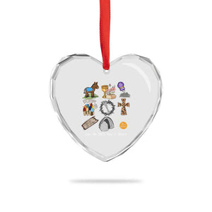 Easter Story Heart Crystal Glass Ornament He is Risen Let Me Tell You A Story Christian TS10 Print Your Wear