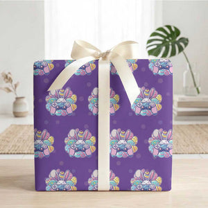 Easter Video Game Wrapping Paper Roll Cute Bunny Eggs Gaming Gamer TS10 Purple Print Your Wear