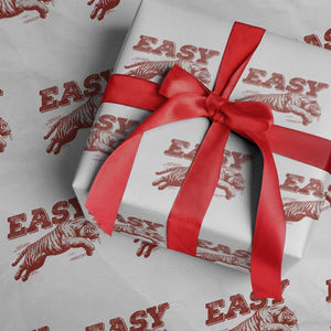 Easy Tiger Wrapping Paper Roll Vintage Distressed Tiger Trendy Grunge Indie Boho TS11 White Print Your Wear