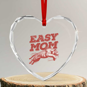 Easy Tiger Mom Heart Crystal Glass Ornament Vintage Boho Distressed Aesthetic Mother's Day Gifts TS11 Transparent Glass 3'' Heart Print Your Wear