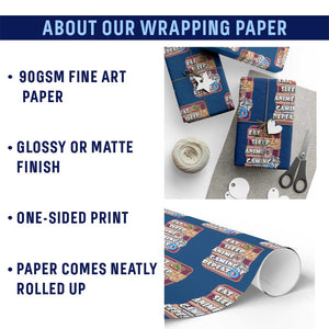 Eat Sleep Anime Gaming Repeat Wrapping Paper Roll Kawaii Otaku Manga Ramen Lover TS02 Print Your Wear