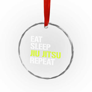 Eat Sleep Jiu Jitsu Repeat Crystal Glass Ornament Cool JiuJitsu BJJ TS10 Print Your Wear