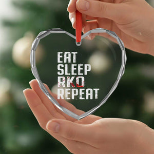Eat Sleep RKO Repeat Heart Crystal Glass Ornament Blood Stained TS11 Print Your Wear