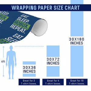 Eat Sleep Roblox Repeat Wrapping Paper Roll Funny Video Game Lovers Gamers