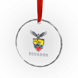 Ecuador Soccer Lover Crystal Glass Ornament Proud Ecuadorian Game Day Gift