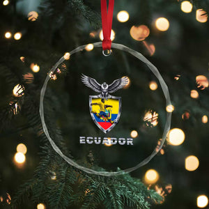 Ecuador Soccer Lover Crystal Glass Ornament Proud Ecuadorian Game Day Gift